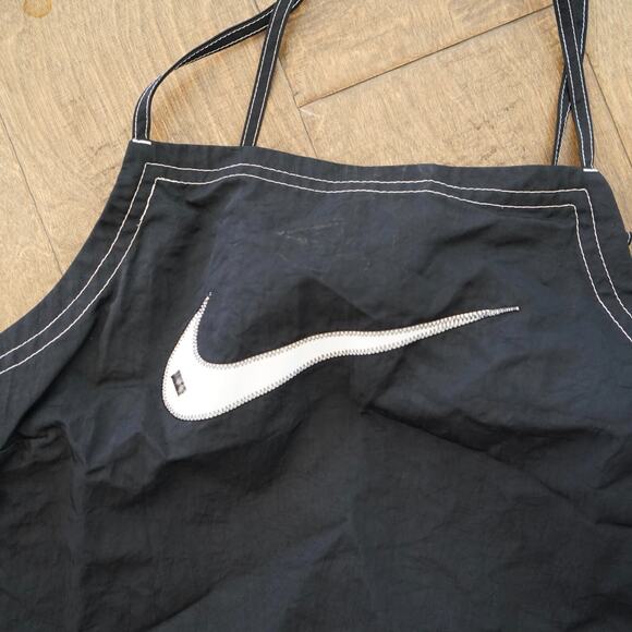 Nike Sportswear Short Cami Dress Womens Small Black Woven‎ Sporty Swoosh Logo - Picture 4 of 13